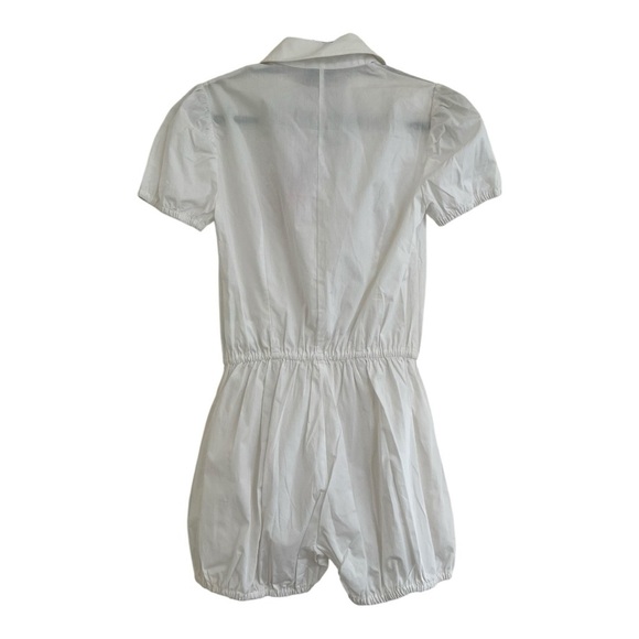 Fiorucci White button down elastic waist romper size 40 IT/4 US NWT Cotton - Picture 3 of 11